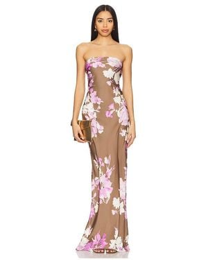 Rococo Sand Maxi Strapless Dress - Multicolour