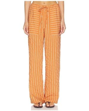 La Ligne Drawstring Pull On Pant - Orange