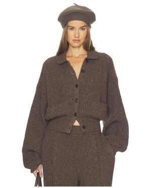 Helsa Dosela Fleck Cardigan - Brown