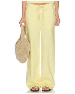DL1961 Dl Aura Sienna Low Slung Relaxed Wide Leg Jeans - Yellow