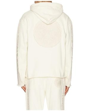 Honor The Gift Denim Panel Hoodie - White