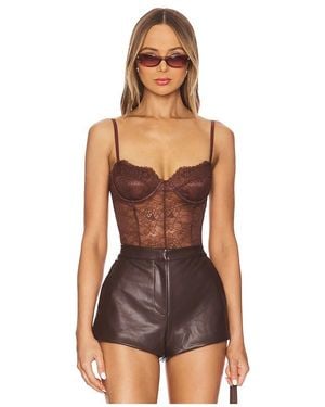 OW Collection Layce Bodysuit - Brown