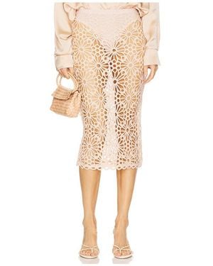 Norma Kamali Straight Midi Skirt - Natural