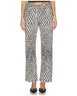Miaou Boyfriend Pant En Color Negro Talla (También En S, M) - Blanco