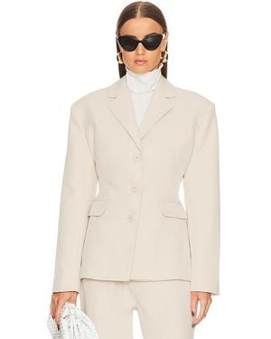 Helsa Recycled Twill S Curve Jacket - Natural