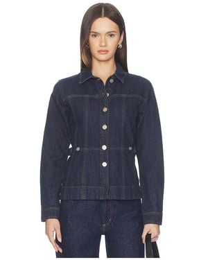 Damson Madder Darbie Paneled Denim Shirt - Blue