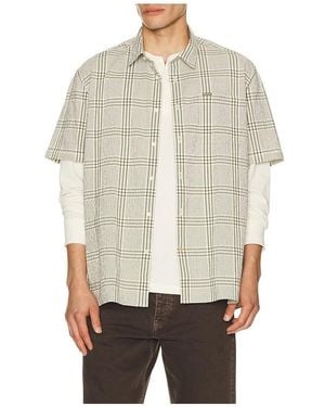 Barbour Carrock Checked Seersucker Summer Shirt - White