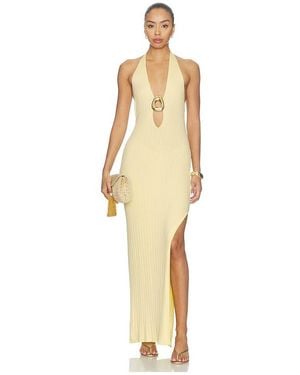 Runaway the Label Lilabelle Halter Knit Maxi Dress - Natural