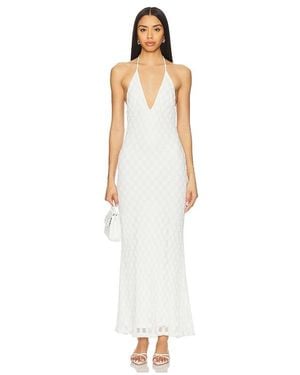 Bardot X Revolve Adoni Halter Mesh Midi Dress - White