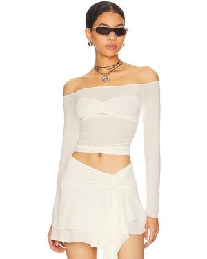 Indah Coco Pinch Bra Top - White