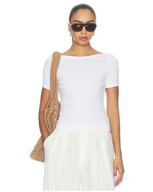 Enza Costa Bateau Tee Supima Cotton Bateau Tee - Weiß