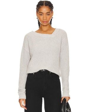 Bobi Asymmetric Neck Jumper - White