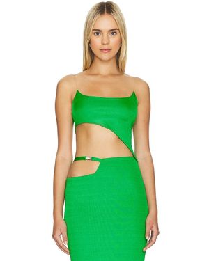 Lama Jouni Slanted Off Shoulder Tube - Green