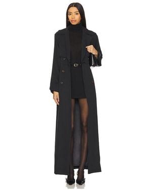 SNDY'S Victoria Detachable Floor Length Trench - Black