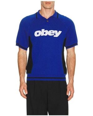 Obey Sport Knitted Polo - Blue