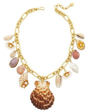 Brinker & Eliza Collar Beach Bound En Color Oro Metálico Talla En - Blanco