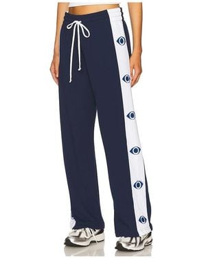 Lauren Moshi Destri Evil Eye Stripe Track Pant - Blue