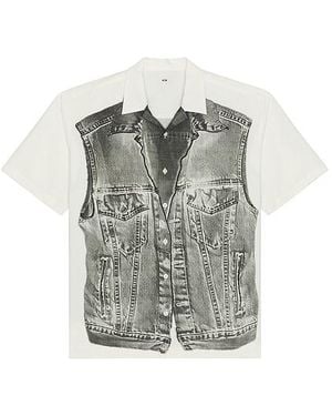 Neuw Camisa Digital Biker En Color Blanco Talla (También En S) - Multicolor
