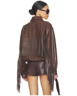 Lovers + Friends Sanna Faux Leather Jacket - Brown