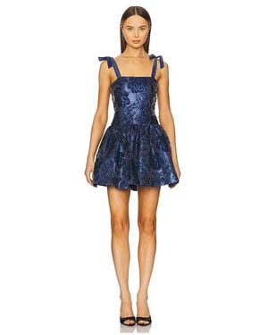 Alice + Olivia Maryann Drop Waist Mini Dress - Blue