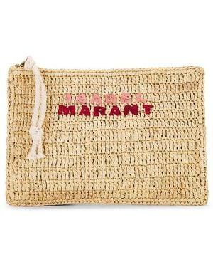 ポーチ Isabel Marant Pochette Praia In Rafia Praia Pouch Gc Pouch - Isabel Marant - Raffia - Beige