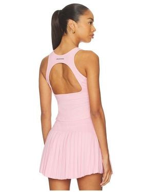 Gold Hinge Open Back Sweetheart Tank Top - Pink