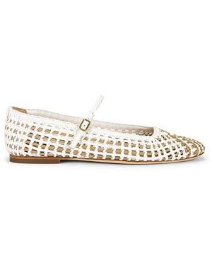 Veronica Beard Ellie Woven Flat - White
