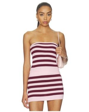 SNDY'S Rita Knit Bandeau Top en Pink - Rouge