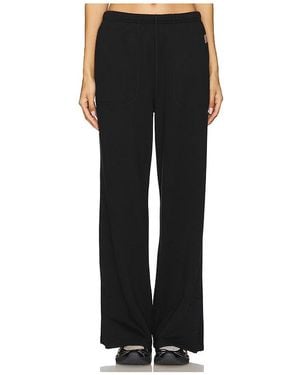 Lunya Silksweats Midweight Reversible Straight Leg Pant - Black