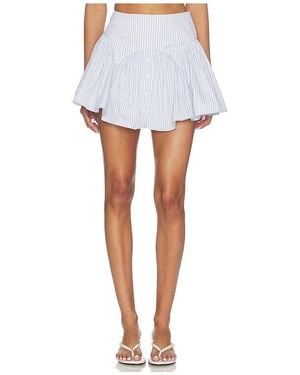 Fleur du Mal Poplin Garter Skort - White