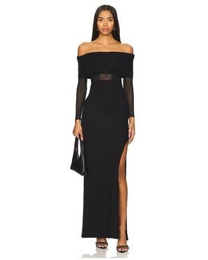 RTA Zadie Long Sleeve Maxi Dress - Black