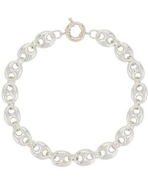 Timeless Pearly Coffee Beans Necklace - Metallic