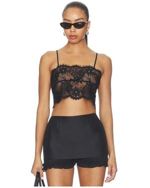 NonChalant Label Clarissa Crop Cami - Black