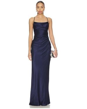 Shona Joy La Lune Lace Back Maxi Dress - Blue