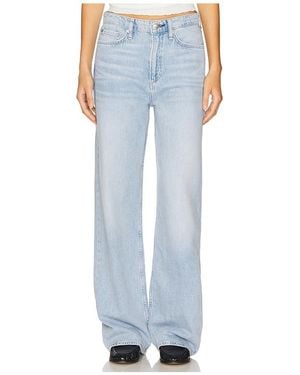 Rag & Bone Featherweight Logan Mid Rise Wide Leg Jeans - Blue