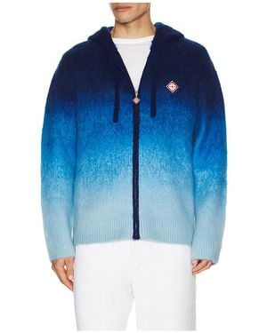 CASABLANCA Mohair Hoodie - Blue