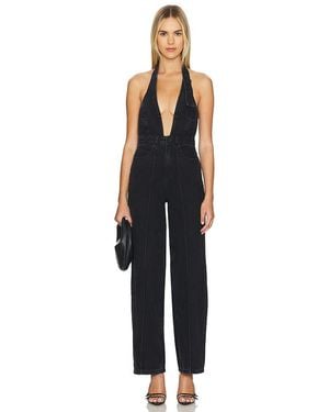 RTA Sadie Denim Jumpsuit - Black