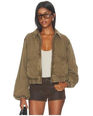 Free People Birdie Washed Jacket - Brown