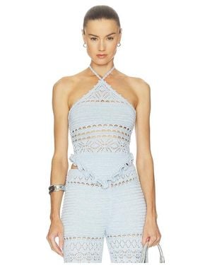 retroféte Sylvaine Crochet Top - White