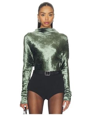 LAPOINTE Velvet Dolman Top - Green