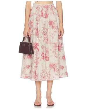 L'Agence Seina Midi Skirt - Pink