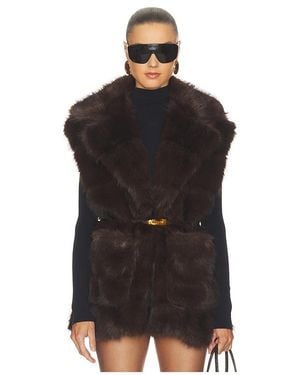 Bardot Brentley Faux Fur Vest - Black