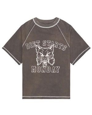 DIET STARTS MONDAY Wildcat Raglan Tee - Multicolour