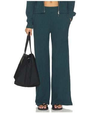 Beyond Yoga Rest Day Waffle Wide Leg Pant - Blue