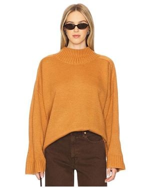 WeWoreWhat Strick Oversized Funnel Neck - Orange
