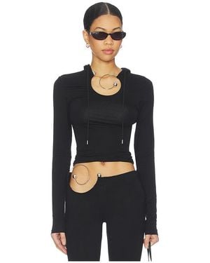 1XBLUE Spiral Slink Hoodie - Black