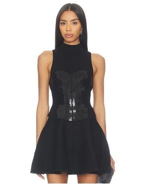 Fleur du Mal Layered Corset Top - Black