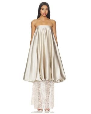 La Fuori Champagne Lace Gown - Natural