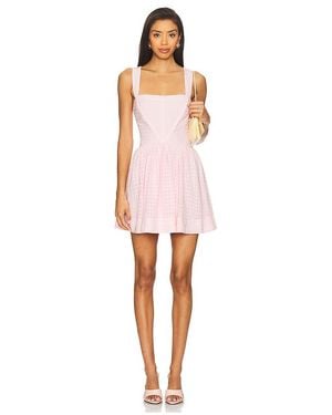 For Love & Lemons Gingham-Minikleid Ginny - Pink