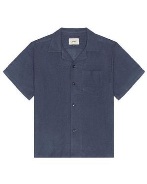 Bather Wool Gauze Camp Shirt - Blue